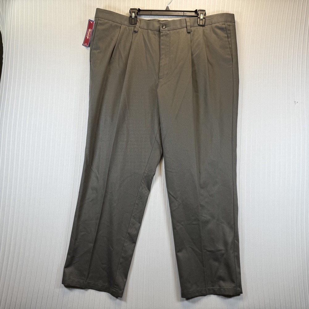 NWT Dockers Pants‎ Men Gray 44x30 Pleated Classic Individual Fit Waistband